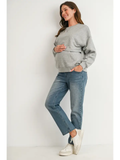 Maternity Straight Leg Jeans with Over the Belly Panel