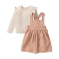 Dotted Rib Pink Dress & Shirt Set- Burt's Bees Baby