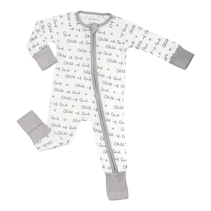 Bamboo Baby Convertible Zipper Pajama Child of God