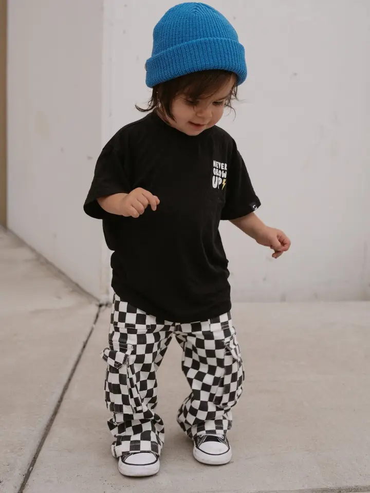 Checkered Baggy Cargo Pants