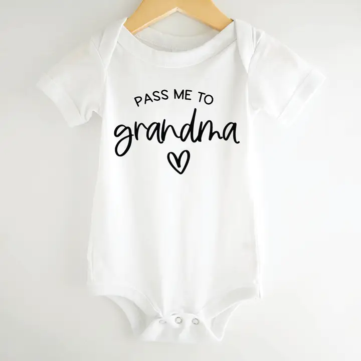 Pass Me To Grandma, Grandparents Onesie, New Baby Gift