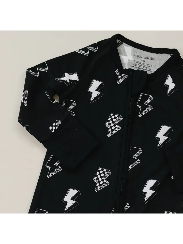 Bamboo Zip Romper | Ink Bolts