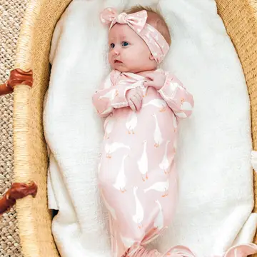 Copper Pearl- Newborn Knotted Gown