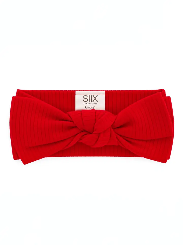 Red / Ribbed Bow