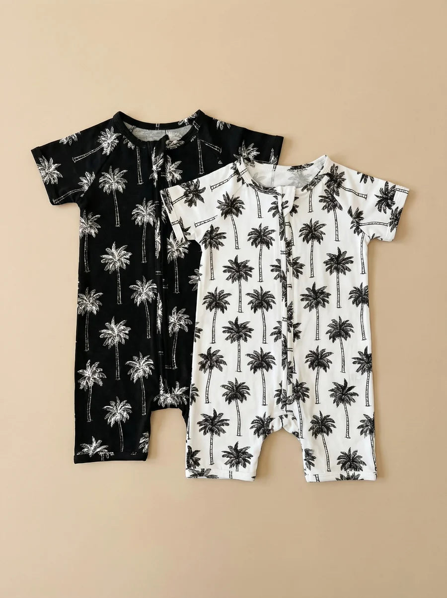 Bamboo Shorty Romper | Palm Style