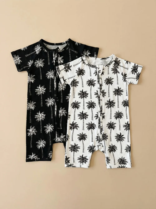 Bamboo Shorty Romper | Palm Style